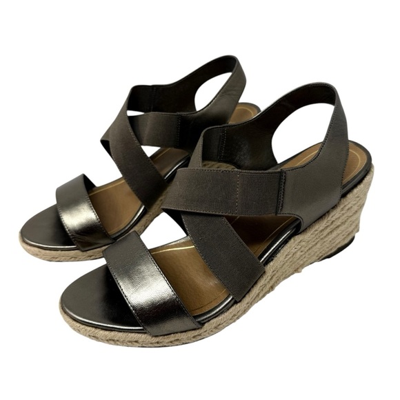 VIONIC Ainsleigh Wedge Sandals Women's size 10 Gold Bronze Platform Heels - Picture 7 of 9